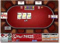 32 Red Poker Table